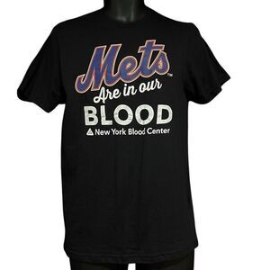 The Mets Are In Our Blood NYBC Black Orange T-Shirt Men’s Small